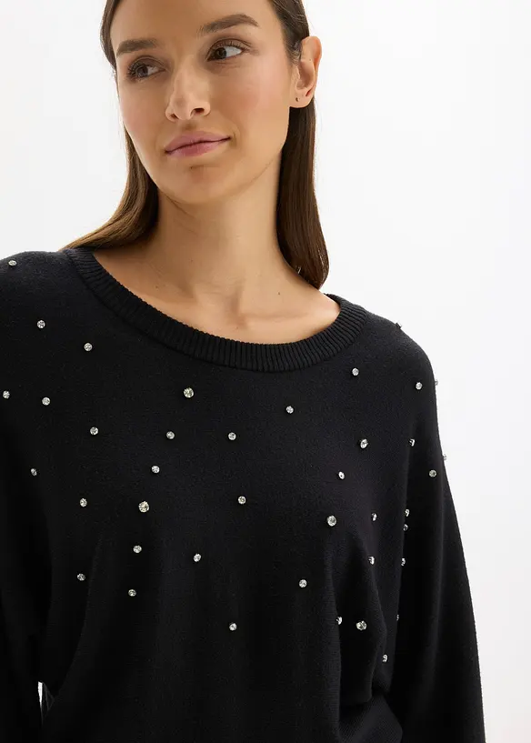 Strikket kjole i myk viskosemiks, bonprix