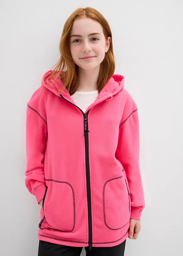 Myk fleecejakke med praktiske glidel&aring;slommer, bonprix