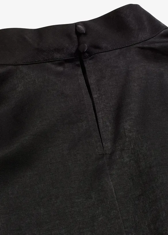 Elegant, kortermet bluse i glinsende sateng, bonprix