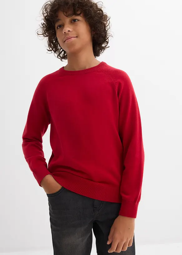 Finstrikket genser av 100% bomull, bonprix