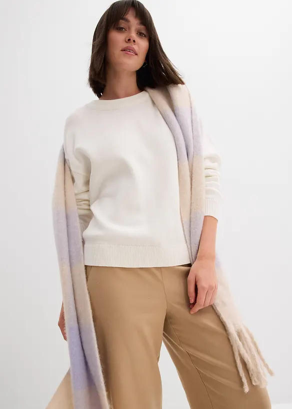 Oversized genser i 100% bomull, bonprix