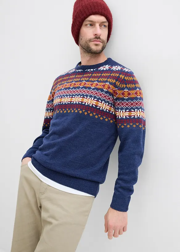 Genser med koftemønster, bonprix