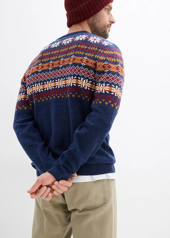 Genser med koftemønster, bonprix