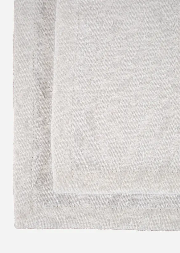 Spisebrikker i økologisk bomull (2-pack), bonprix