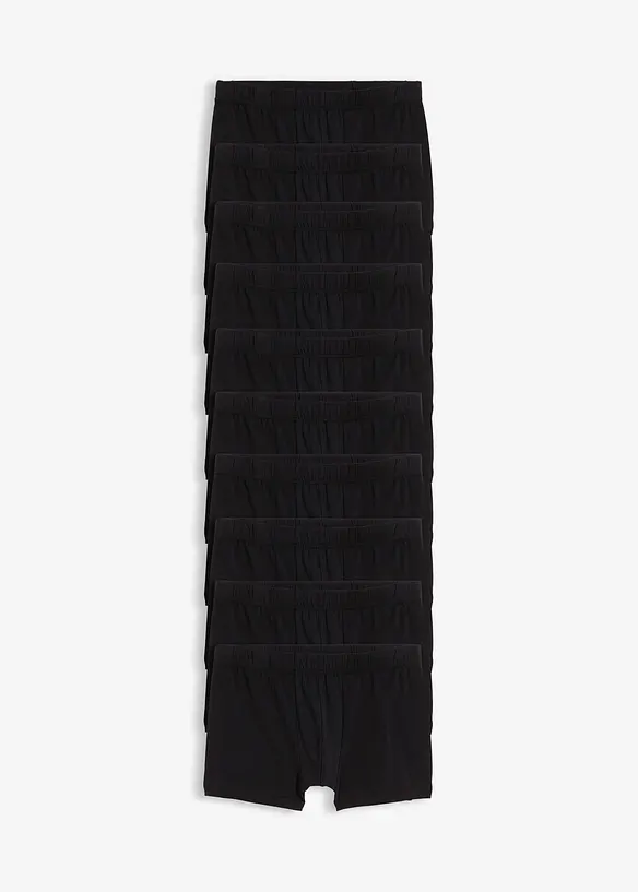 Boksershorts med bomull i ettersittende modell (10-pack), bonprix