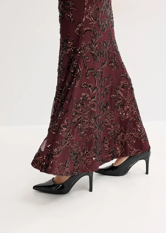 Paljettkjole med utringning i ryggen, bonprix