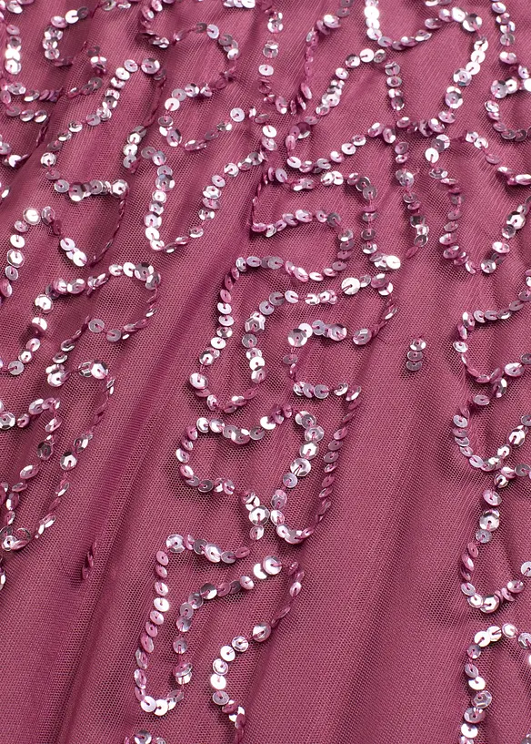 Lang selskapskjole med paljetter, bonprix