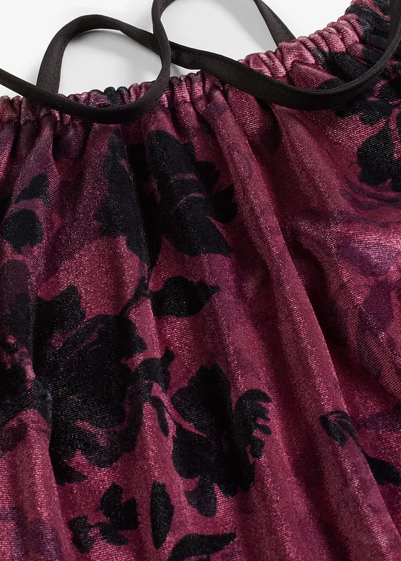 Maxikjole i glansfull fløyel, bonprix