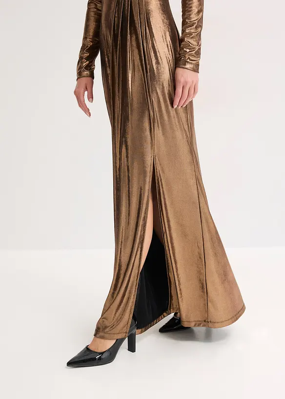 Selskapskjole av fin jersey med glans, bonprix