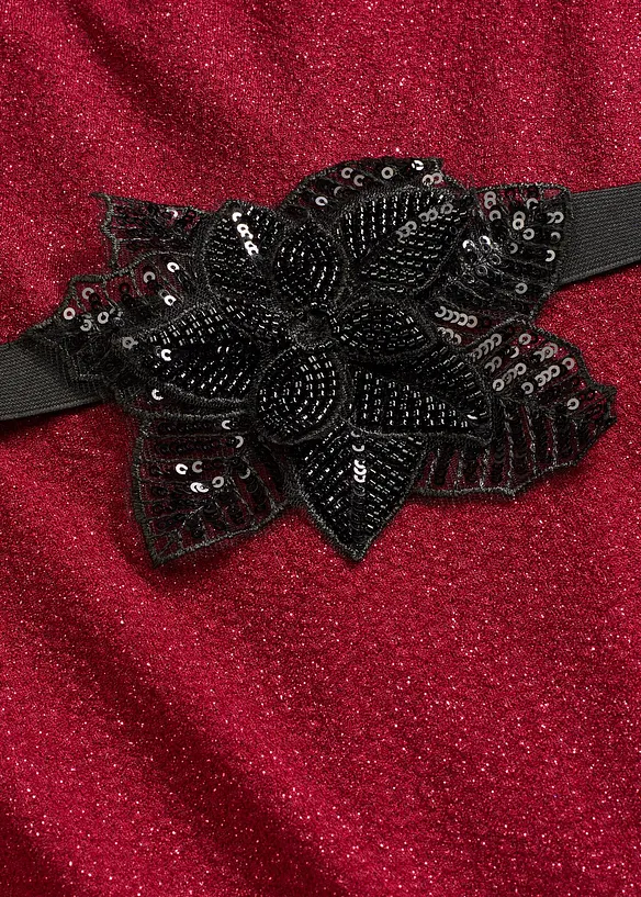 One Shoulder-kjole med glitter, bonprix