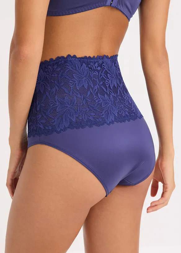 Highwaist panty med delikat blonde, bonprix