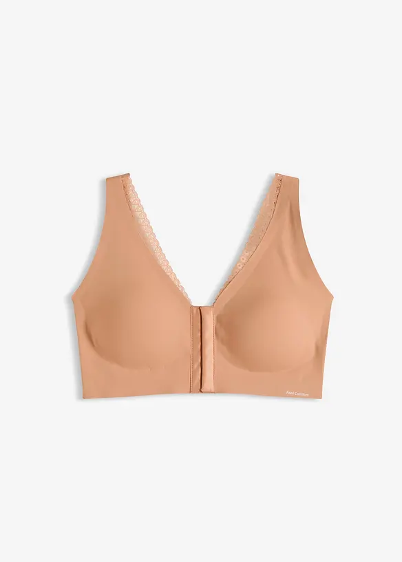 Vattert Feel Comfort Lasercut-BH uten bøyle med lukning foran, bonprix