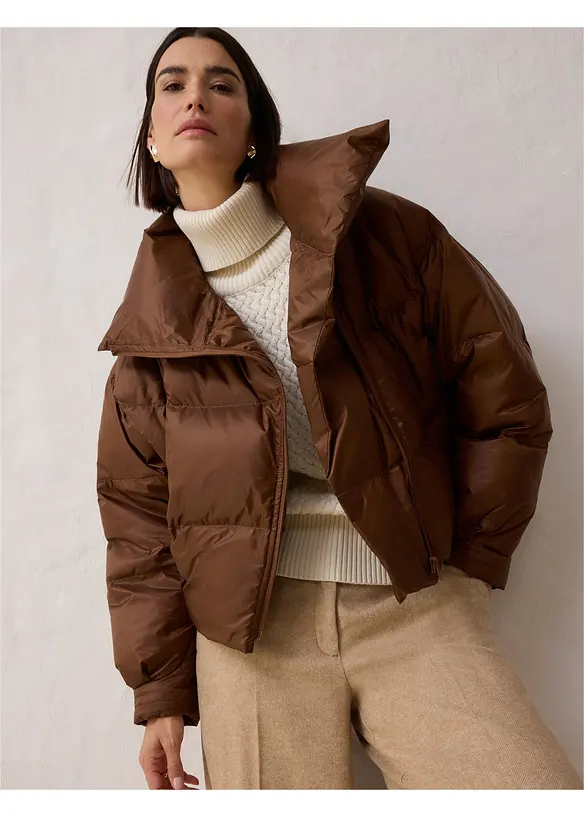 Dunjakke med resirkulert dun, vannavvisende materiale, bonprix