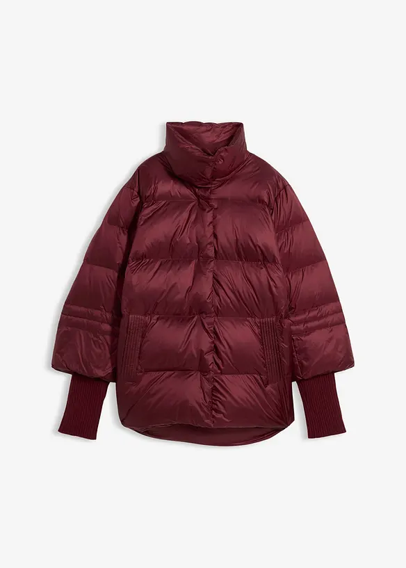 Dunjakke med resirkulert dun og ermer i strikket materiale, bonprix