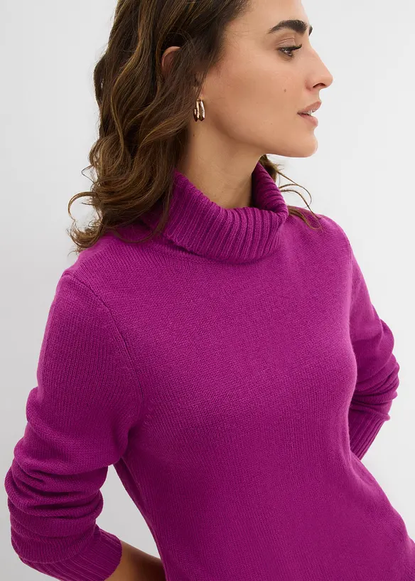 Basic genser med høy hals, bonprix