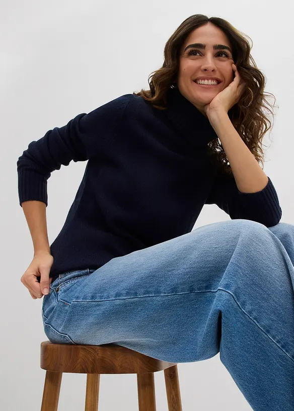 Basic genser med høy hals, bonprix