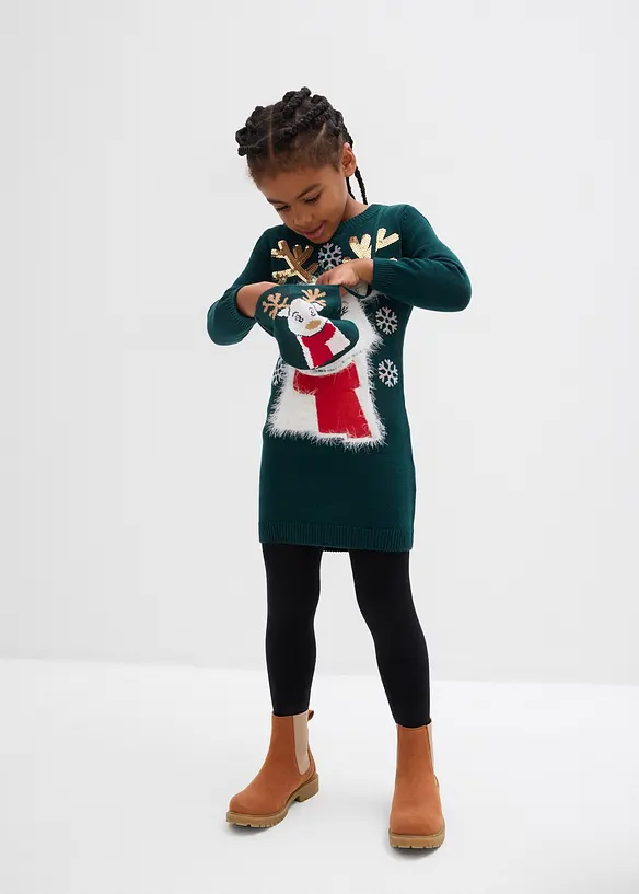 Strikket kjole med veske (2-delt sett), bonprix