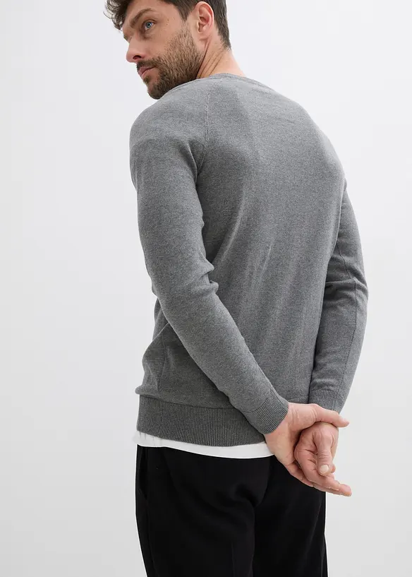 Finstrikket genser (2-pack) av 100%  bomull, bonprix