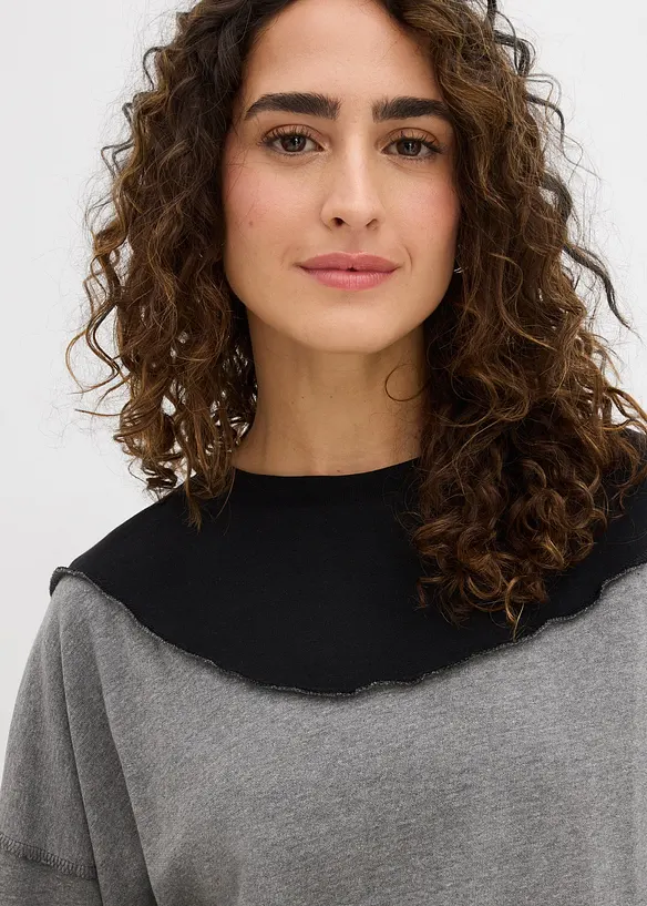 Sweatshirt i myk bomullsmiks, bonprix