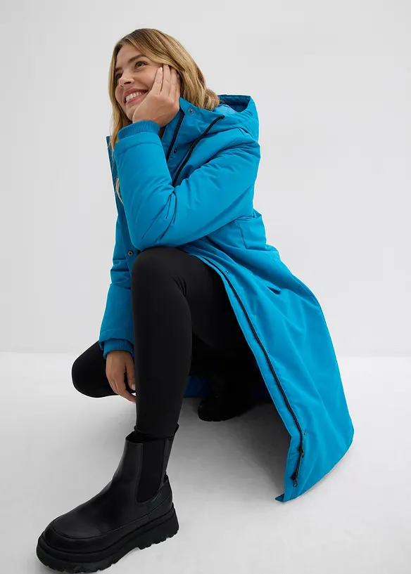 Vinterkåpe med quiltet innside, bonprix