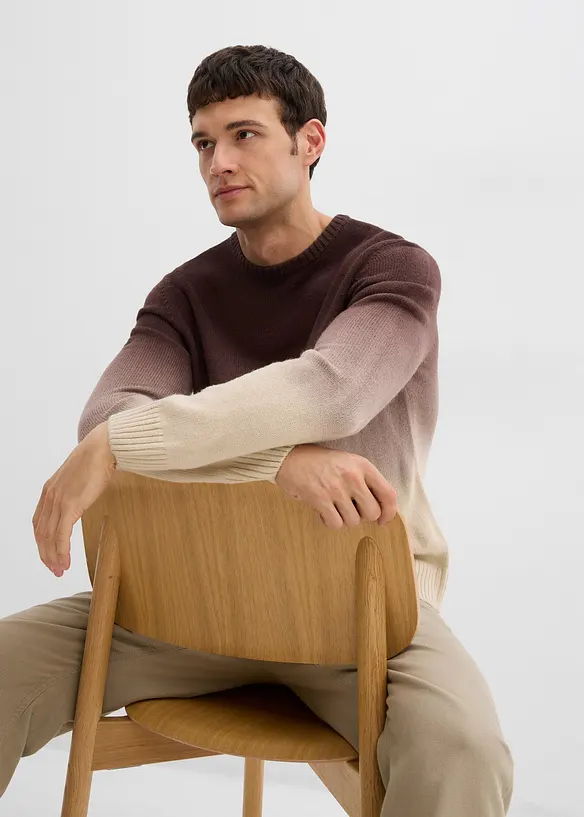 Genser i finstrikk med fargegradering, bonprix