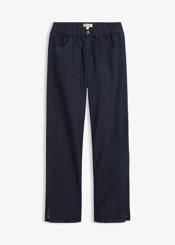 Wide Leg-jeans High Waist, komfortlinning, bonprix
