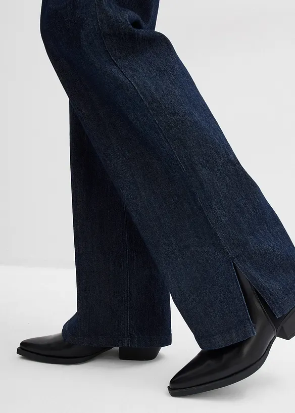 Wide Leg-jeans High Waist, komfortlinning, bonprix