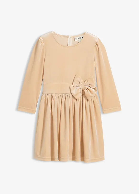 Utskrådd fløyelskjole, bonprix