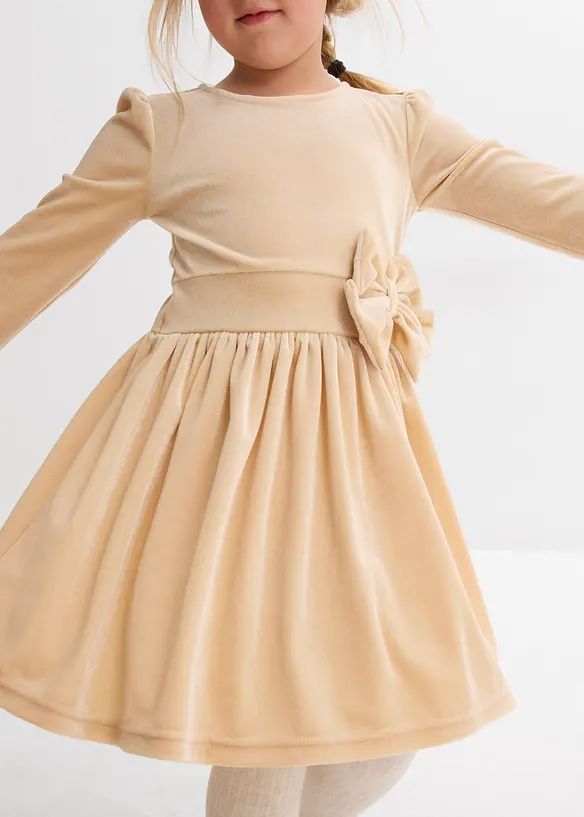 Utskrådd fløyelskjole, bonprix