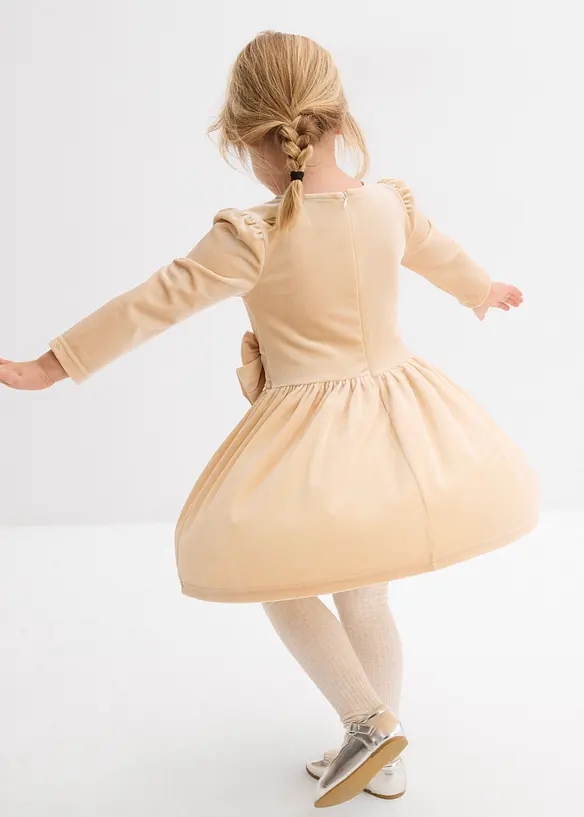 Utskrådd fløyelskjole, bonprix