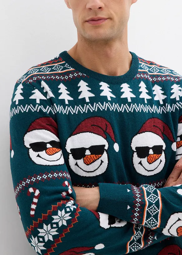 Genser med tradisjonelt mønster i resirkulert bomull, bonprix