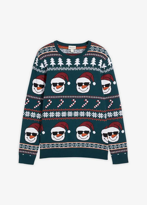 Genser med tradisjonelt mønster i resirkulert bomull, bonprix