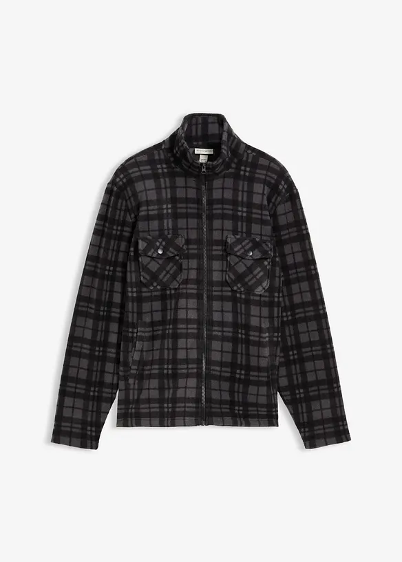 Fleecejakke med st&aring;krage, bonprix