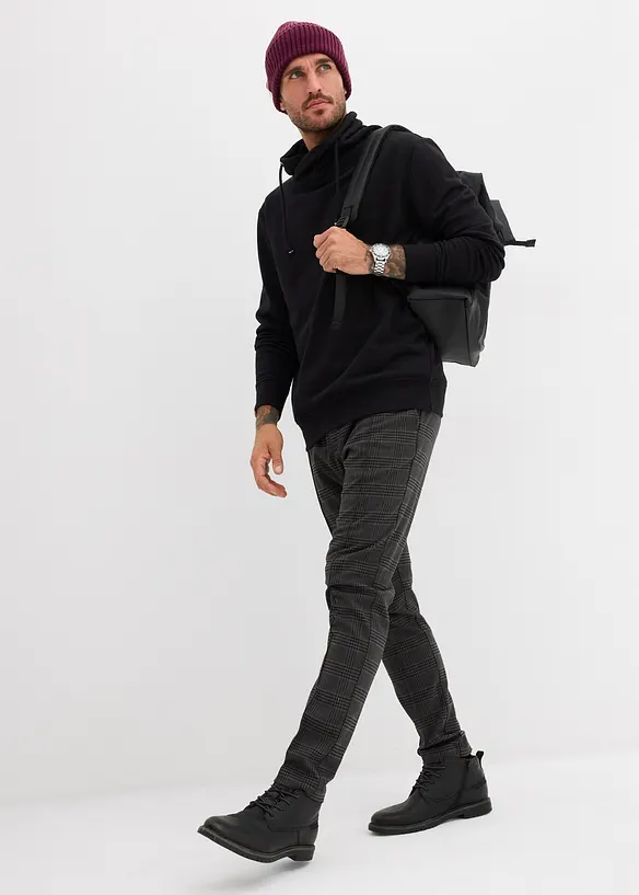 Sweatshirt med sjalkrage i ren økologisk bomull, bonprix