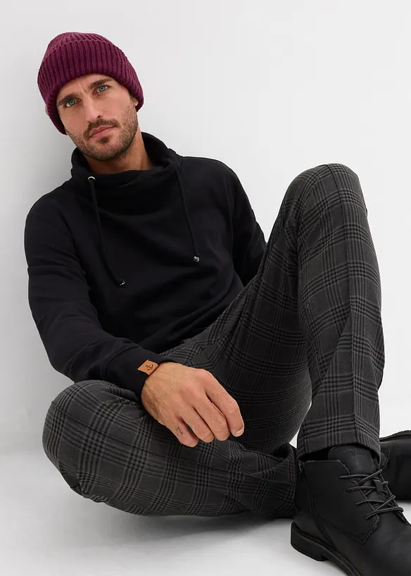 Sweatshirt med sjalkrage i ren økologisk bomull, bonprix