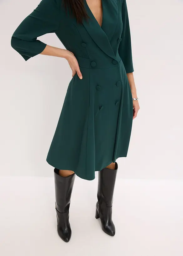 Blazerkjole med utskr&aring;dd skj&oslash;rt, bonprix