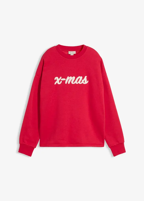 Oversized sweatshirt i bomullsmiks, bonprix