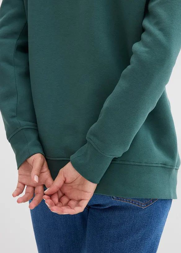Sweatshirt i bomullsmiks, bonprix