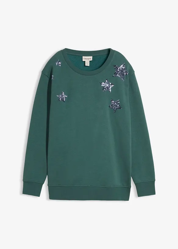 Sweatshirt i bomullsmiks, bonprix