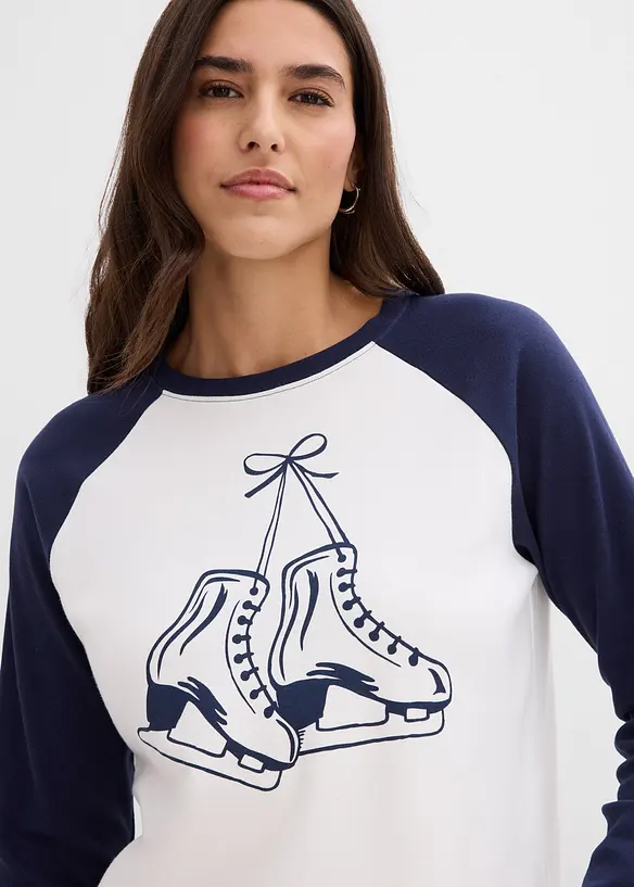 Raglangenser i 100% økologisk bomull, bonprix