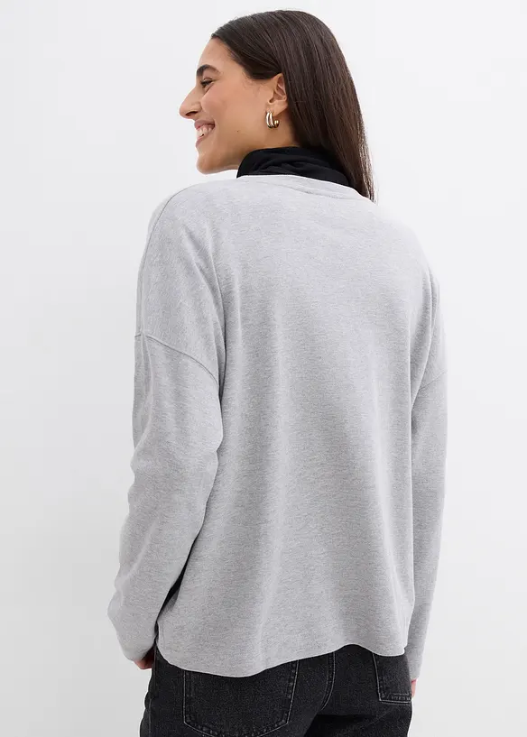 Langermet topp i 100% økologisk bomull, bonprix