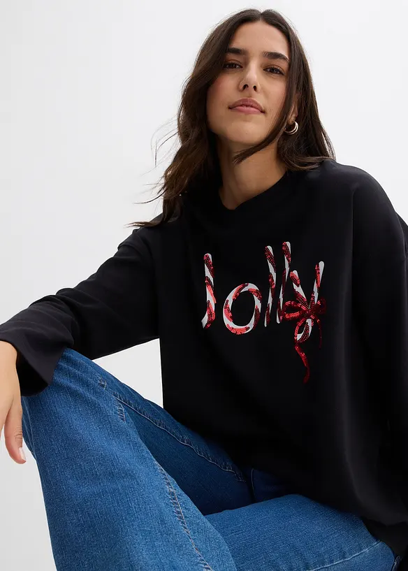 Langermet topp i 100% økologisk bomull, bonprix