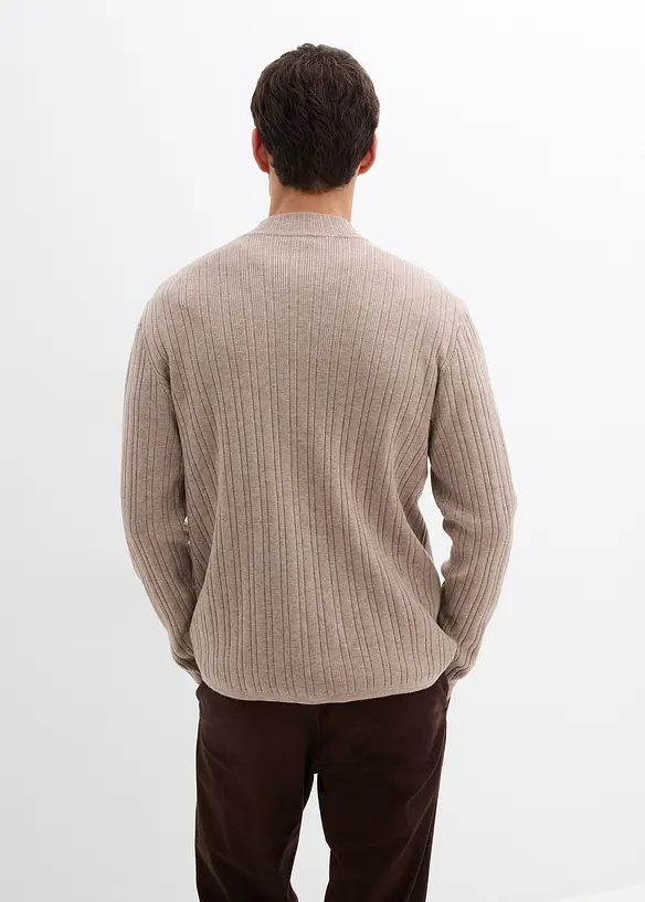 Cardigan i fin ribbestrikk, bonprix