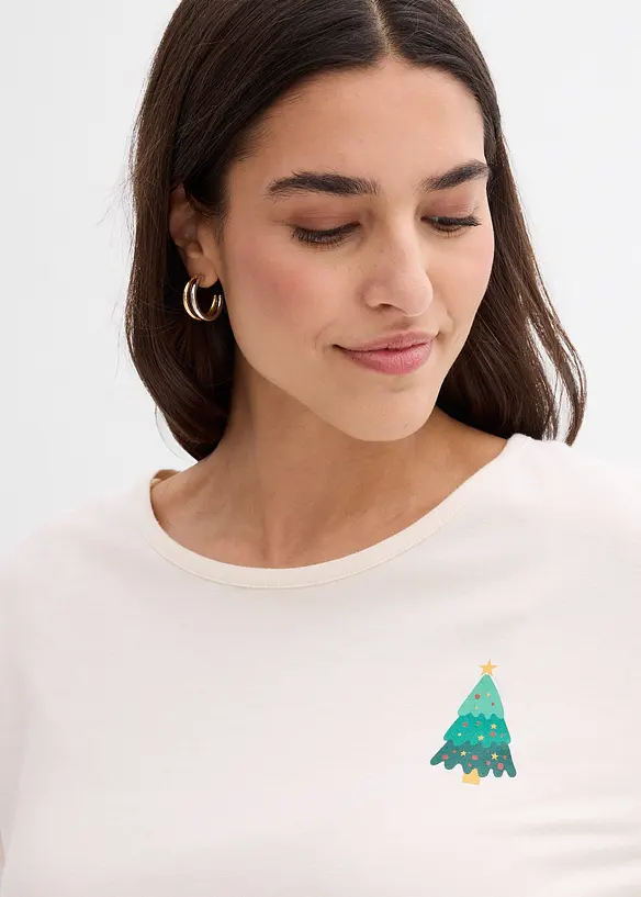 Langermet topp i 100% &oslash;kologisk bomull, bonprix