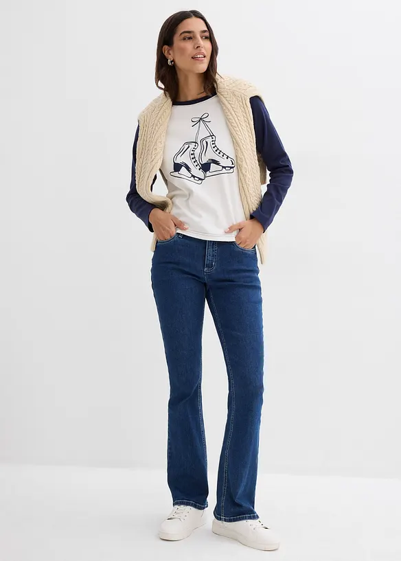 Raglangenser i 100% økologisk bomull, bonprix