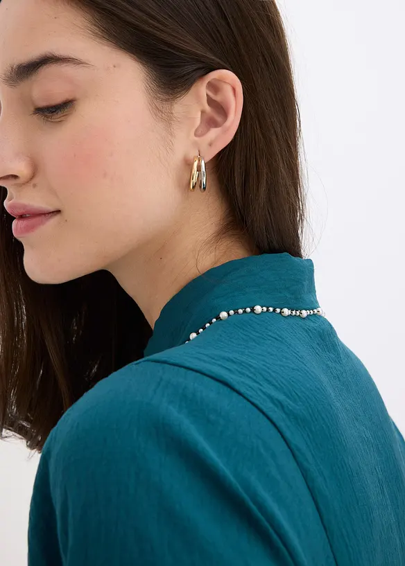 Midikjole med perleapplikasjon, bonprix