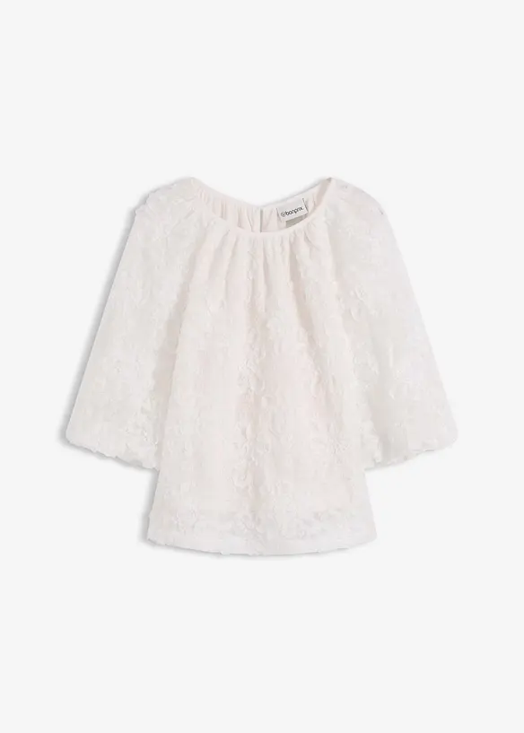 Bluse med strukturert blomstermønster, bonprix