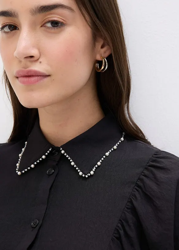 Midikjole med perleapplikasjon, bonprix