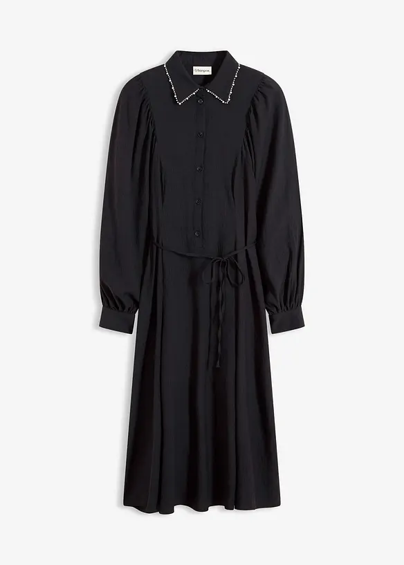 Midikjole med perleapplikasjon, bonprix