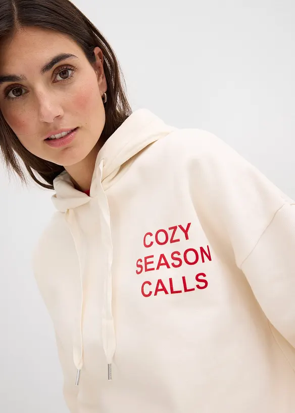 Oversized sweatshirt i 100% bomull, bonprix